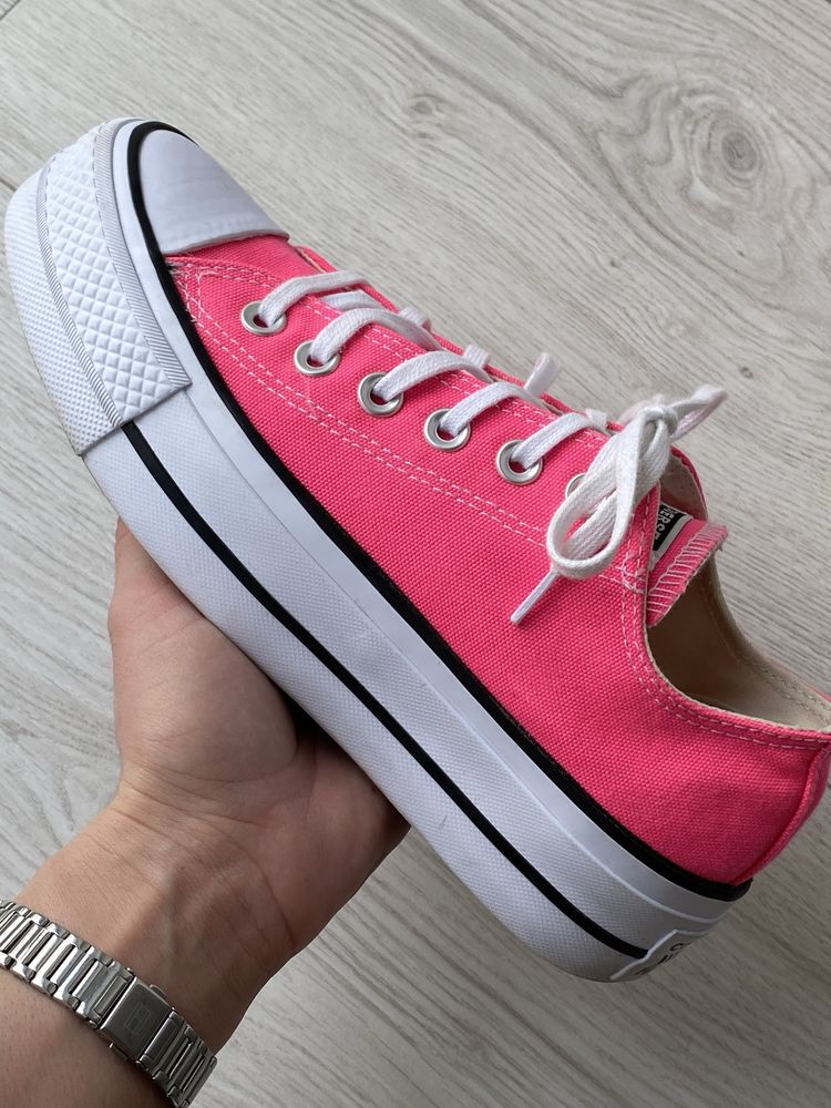 Trampki damskie Converse platforma neonowe różowe rozmiar 37