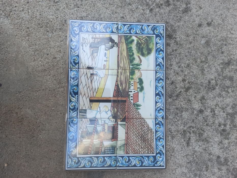 5 Painéis com 6 azulejos, pintado à mão
