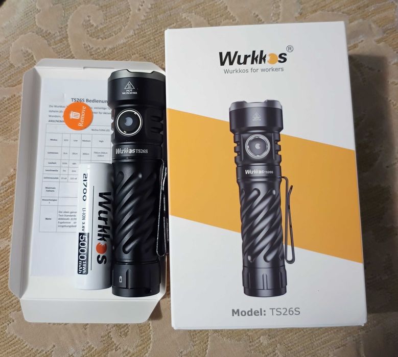 Wurkkos  TS26S + фірмовий акум