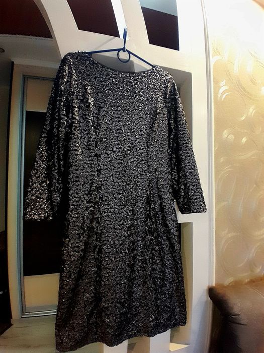 Жіноча сукня з блискітками,плаття з паєтками zara
