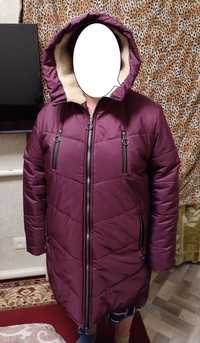Тепле зимове жіноче пальто /куртка, розмір 64