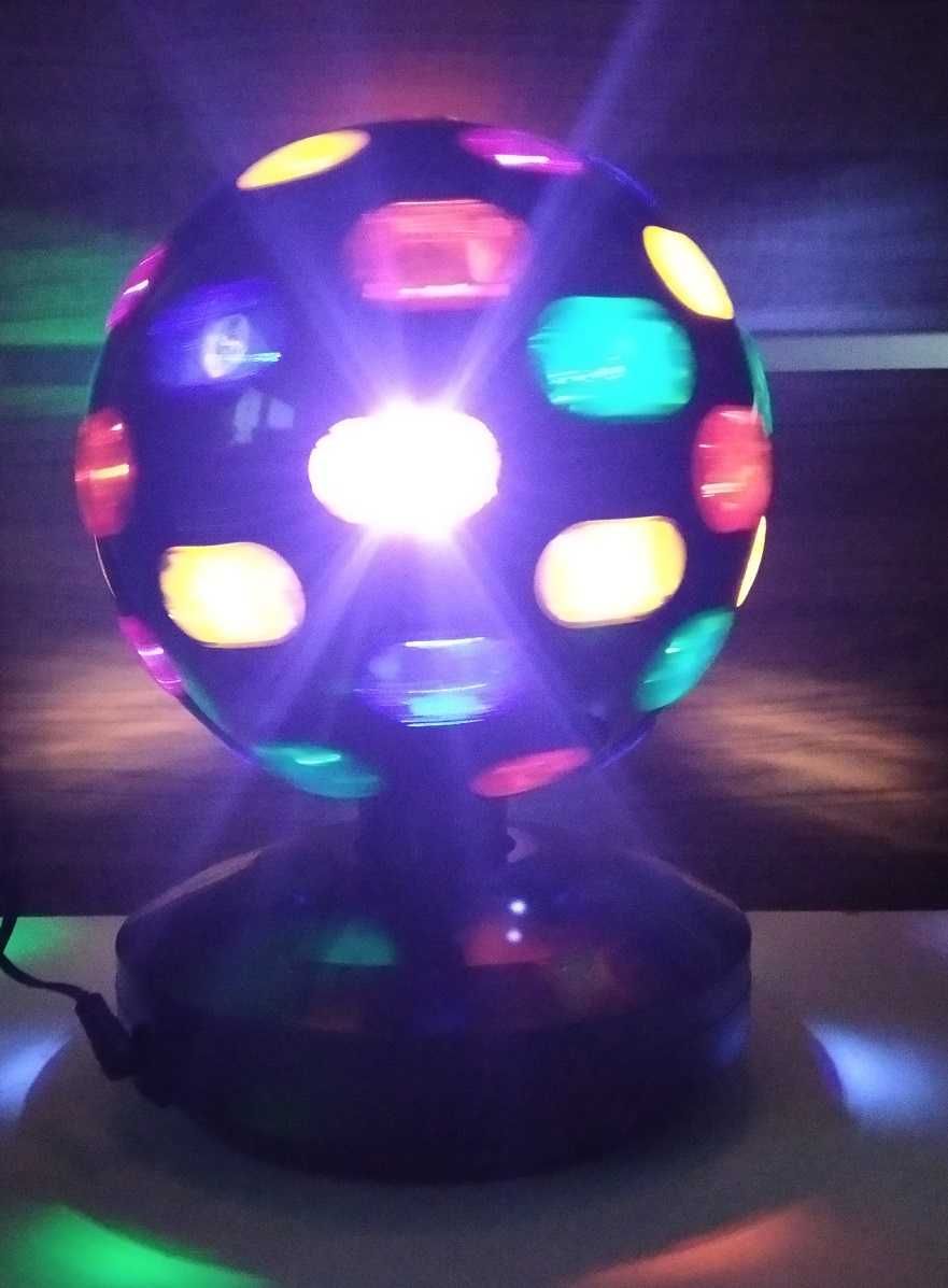 Lampa Kula Obrotowa Kolorowa Disco Ball 20cm