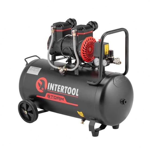 Компресор 50 л, 220 В, 8 aтм, 250 л/хв, 2800 об/хв. INTERTOOL PT-0035.