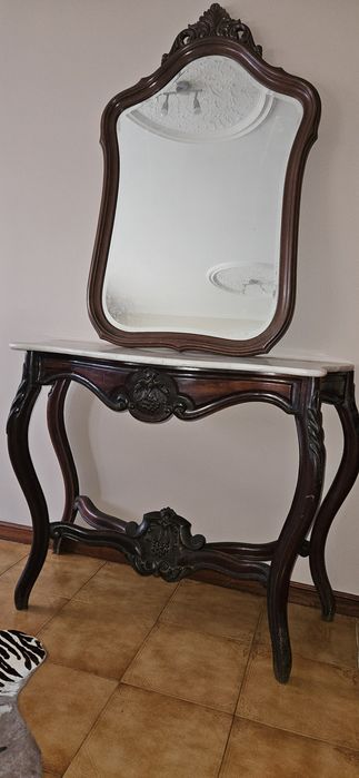 Consola entrada com pedra mármore