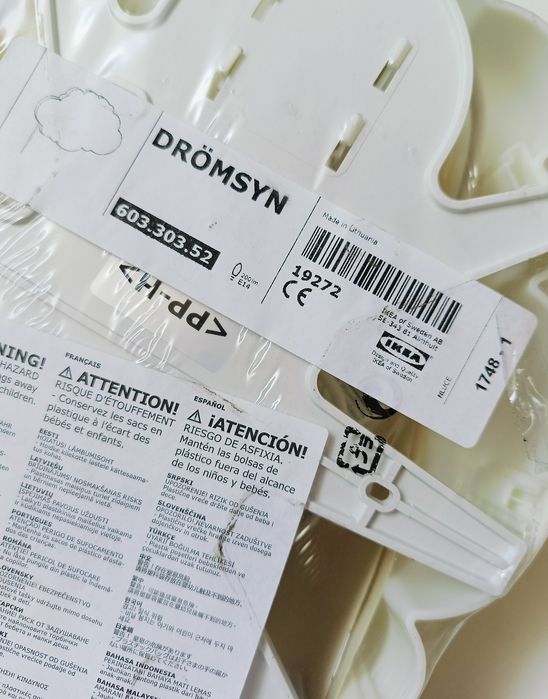 Dziecięca Lampa ścienna kinkiet Chmurka biała Dromsyn Ikea