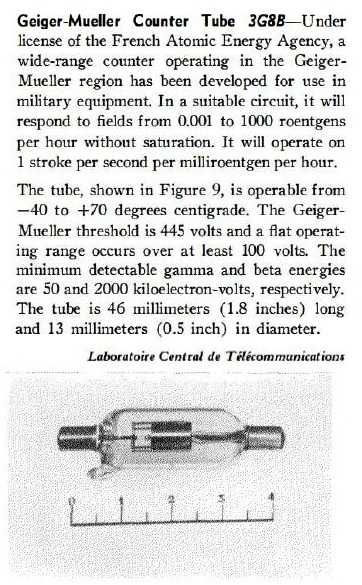 Detektor promieniowania 3G8B licznik Geigera XERAM France