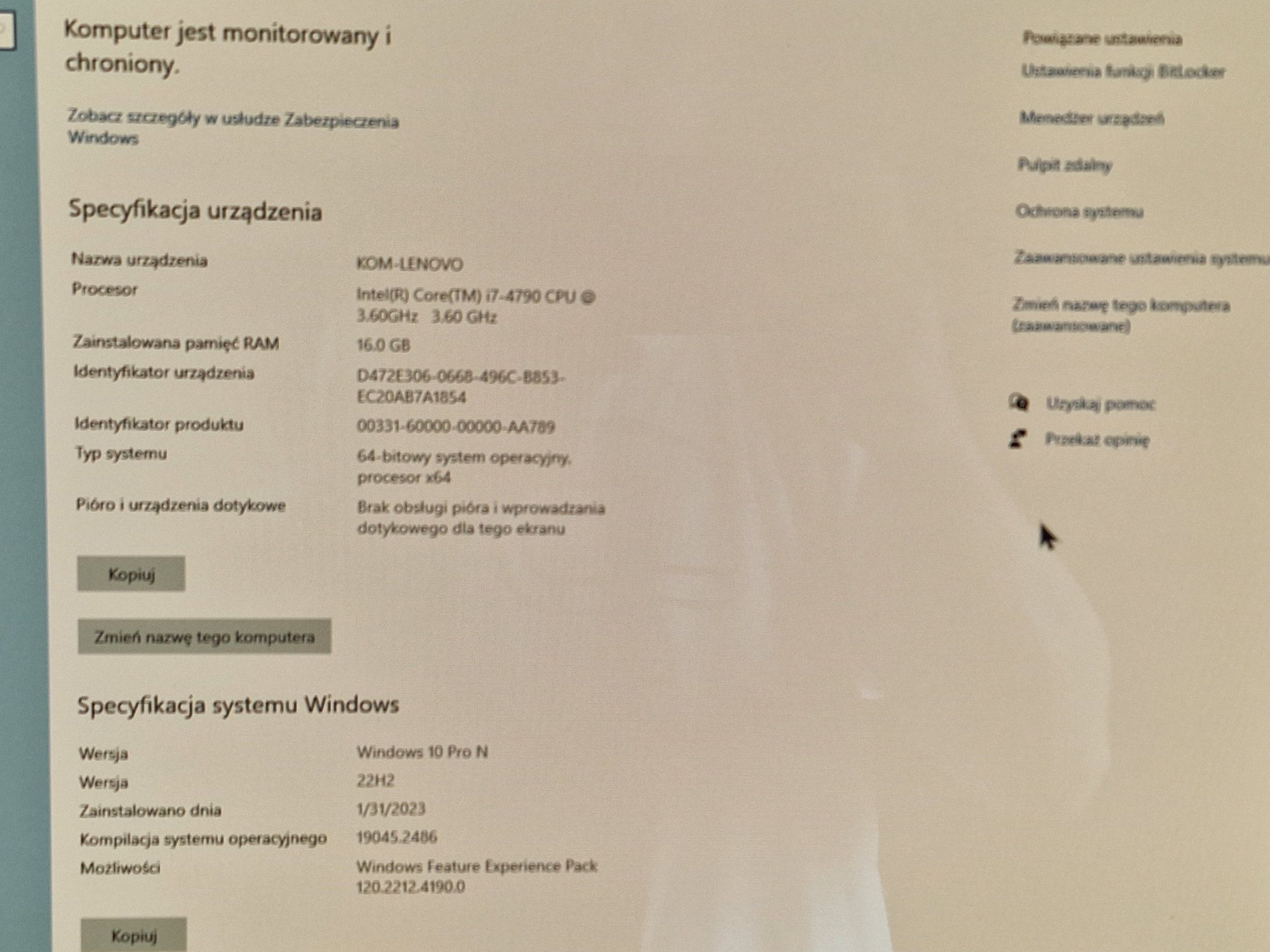 Komputer AiO Lenovo B750 29" Core i7-4790 GTX760A 16/2000GB