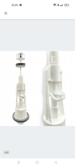 Uniwersalny zawór spustowy spłuczki WC  + zawór napełniający.