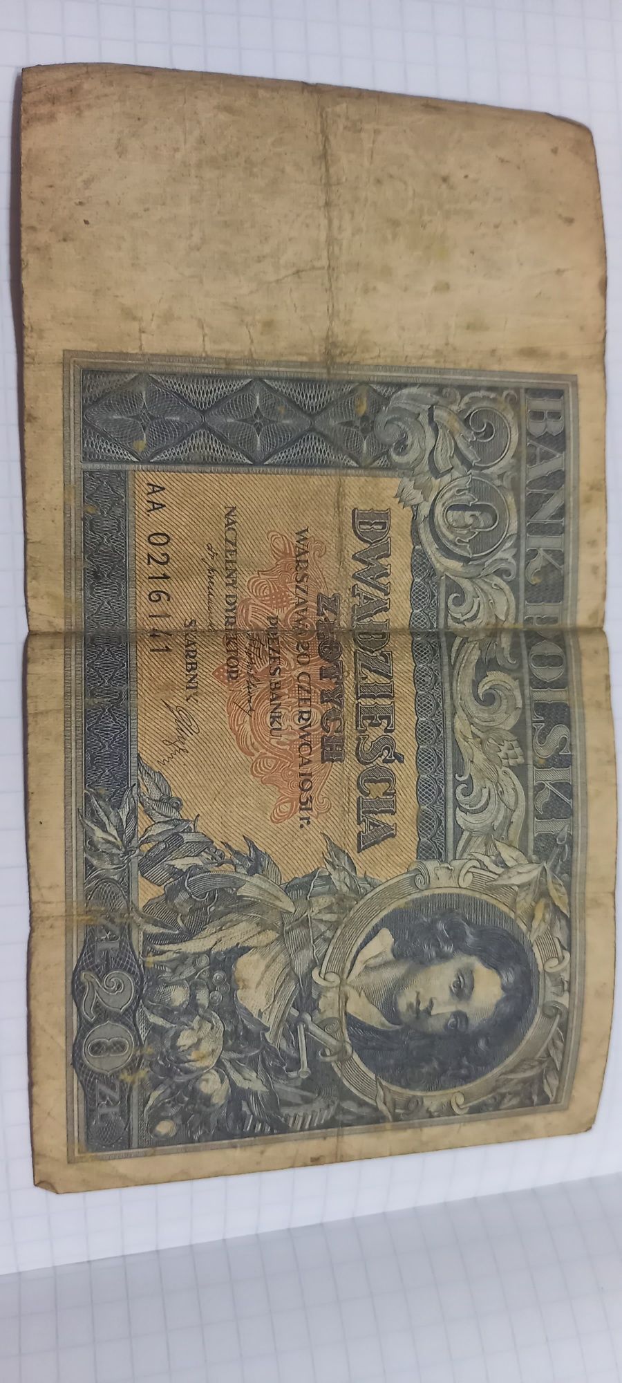 Banknot 20 zł z 1931 r.