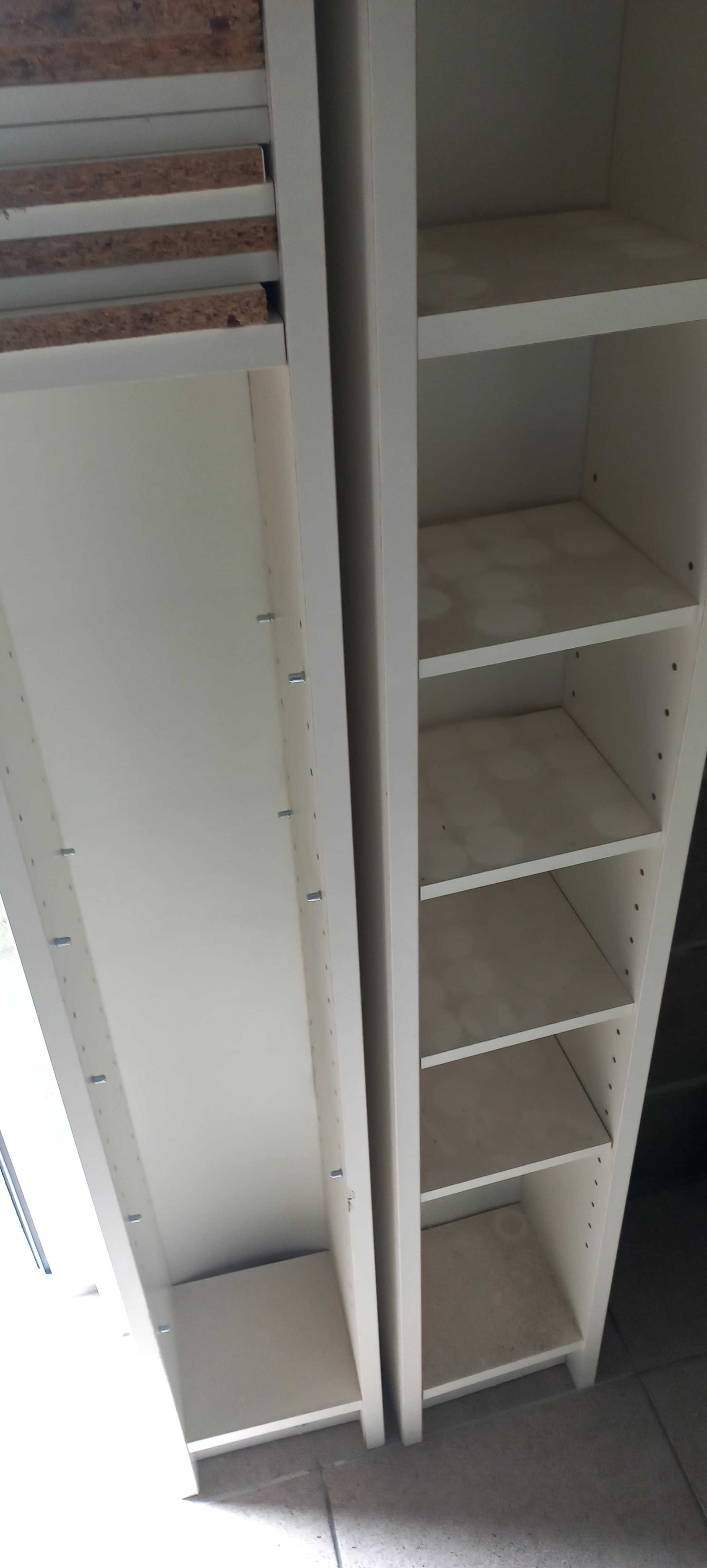 Duas estantes Ikea GNEDBY, branco, 202 cm