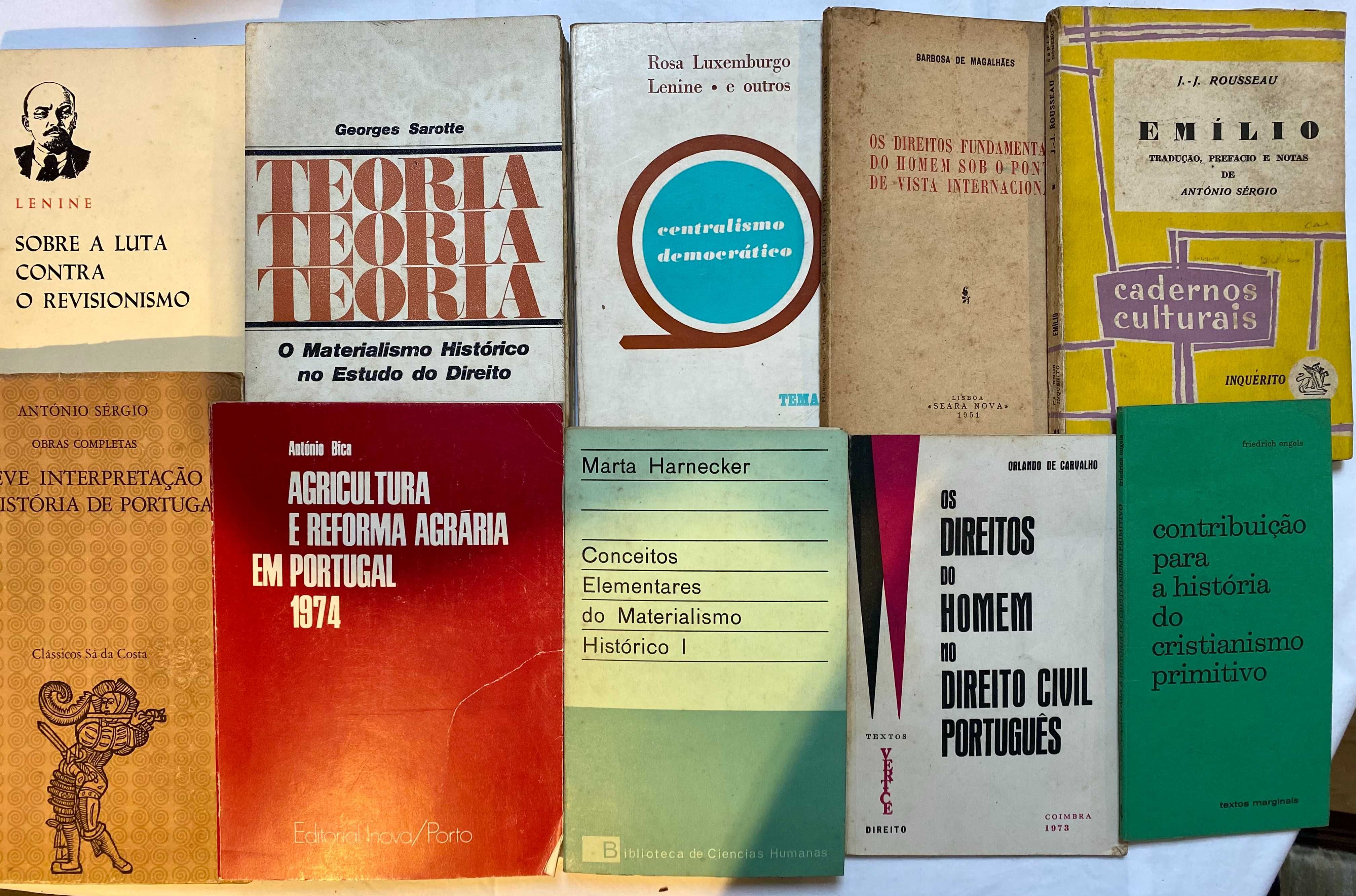 Lote livros antigos- Politica, sociedade, filosofia, direito, história