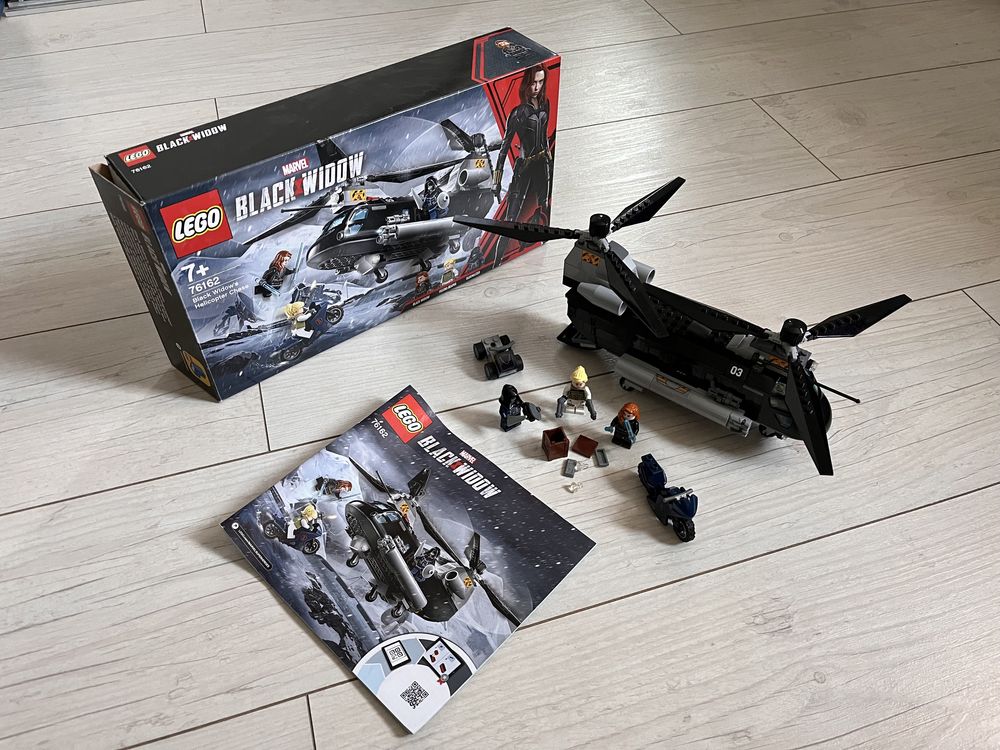 LEGO Super Heroes Marvel 76162 czarna wdowa i pościg helikopterem