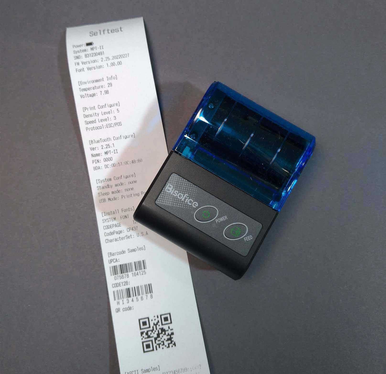 Блютус термопринтер Pos Bisofice 58мм USB-C для чеков
