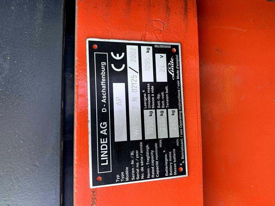 Електричний навантажувач linde L 16 AP + ЗП Jungheinrich SLH 300