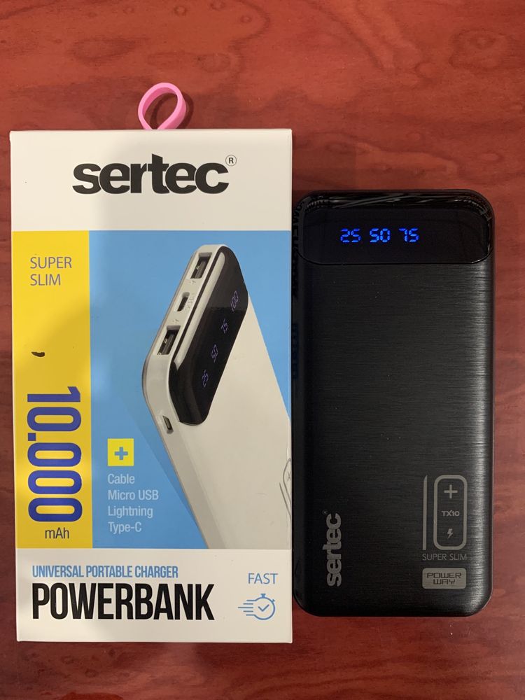 Power bank sertec 10000. В наявності. Швидка зарядка.