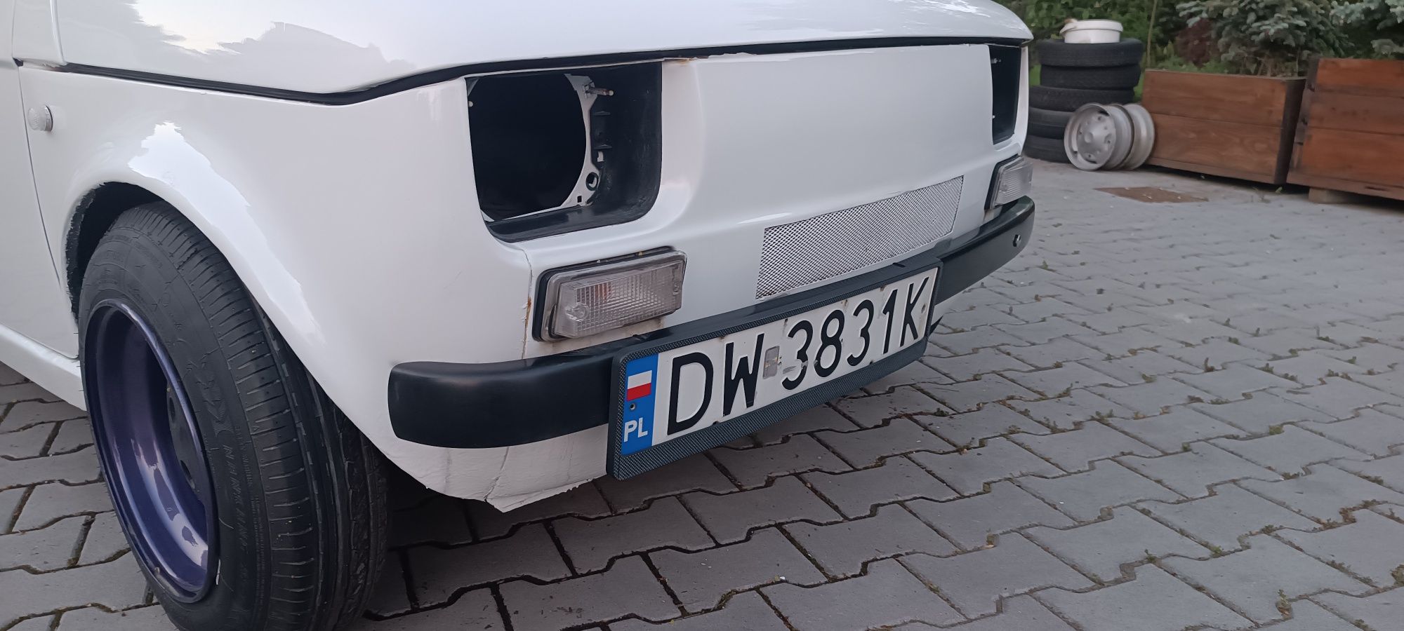 Fiat 126p zderzaki z czarnego laminatu lekkiie 300 gram