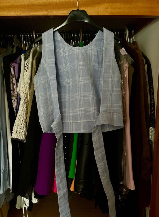 Conjunto calção top sem costas