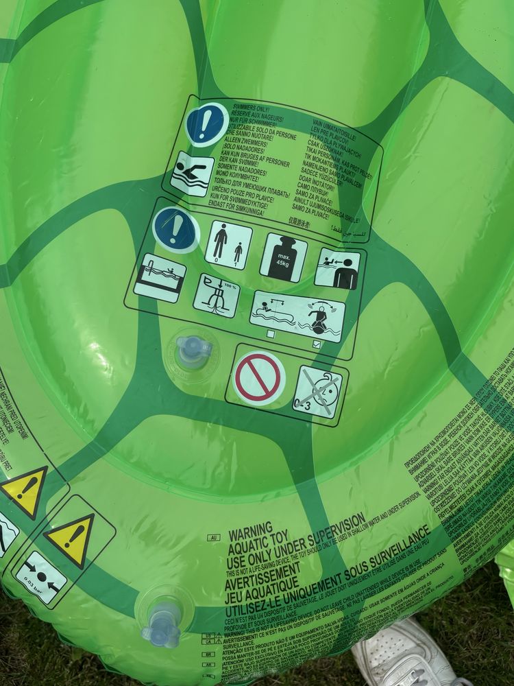 Żółw dmuchany materac na wodę jezioro morze summer air mattress