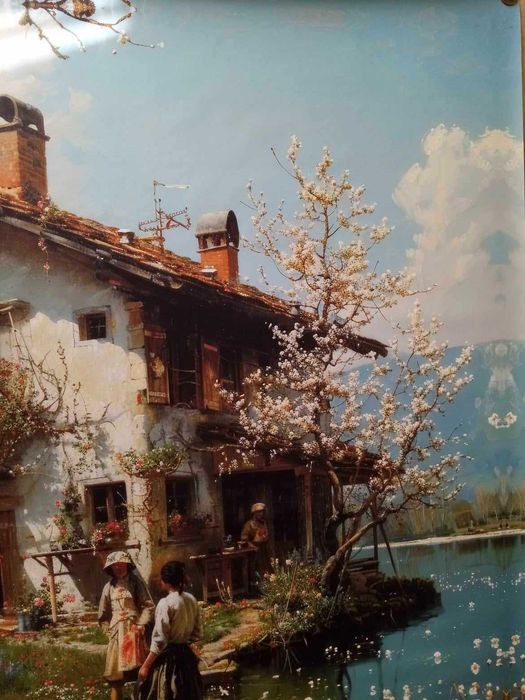 Idyllic Country Day" com Certif.de Autenticidade assinado pelo artista