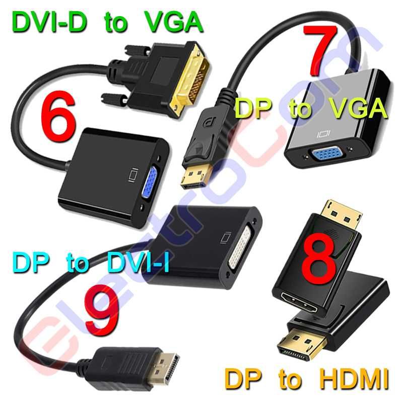 Відео конвертер, адаптер HDMI, VGA, DVI, DP, Nintendo Wii