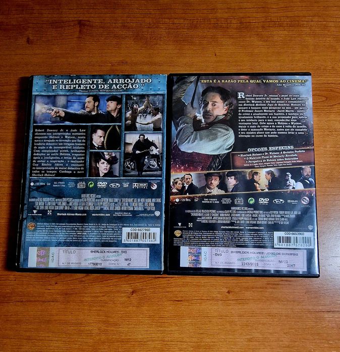 SHERLOCK HOLMES O Filme + Jogo de Sombras (Robert Downey Jr./Jude Law)