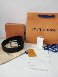 Louis Vuitton damski męski pasek firmowy, skóra naturalna Francja 78-2