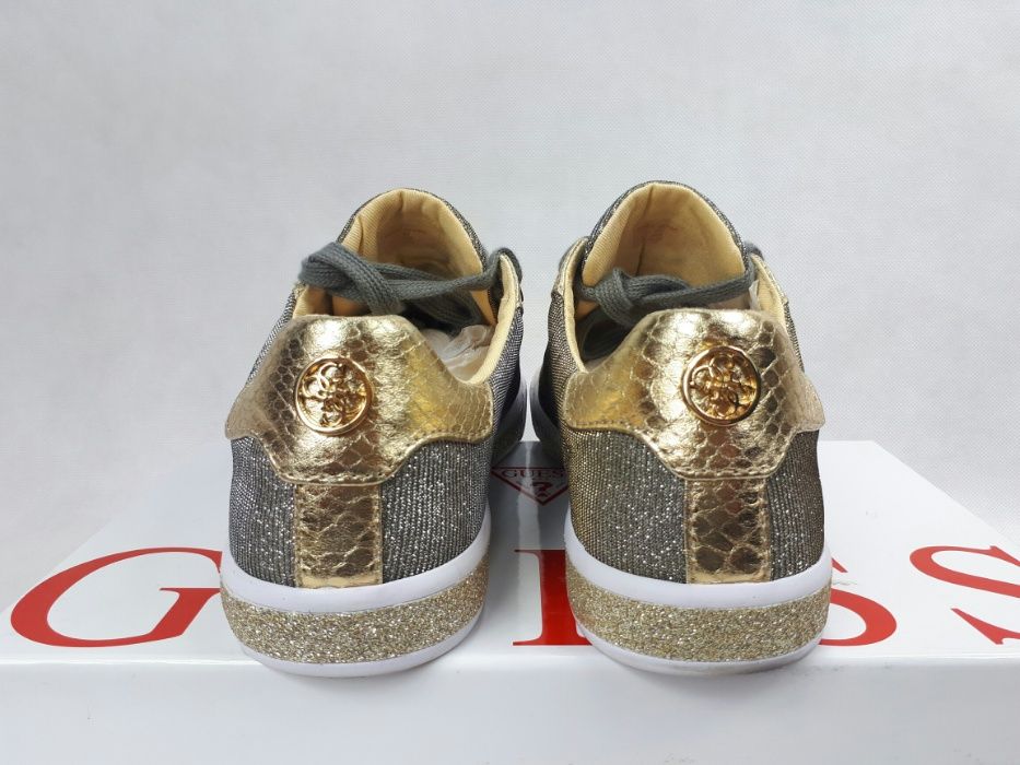 Sneakersy GUESS złote srebrne brokat FLMEG1FAM12 eu 40 trampki obuwie