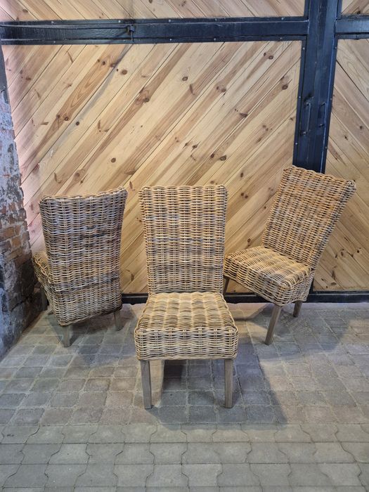 4szt Krzesło rattanowe naturalne | Ogród | Weranda | Restauracja