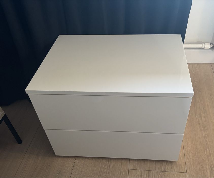 Szafka nocna -  biały połysk