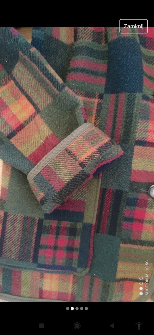 C&A kurtka katana koszulowa jesienna wełna krata grunge tartan kolory