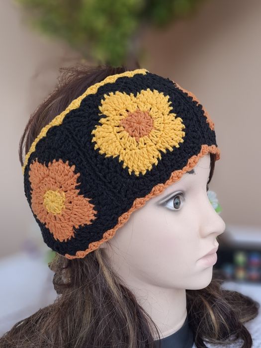 Opaska na głowę , handmade . Bawełna 100%. Nowa