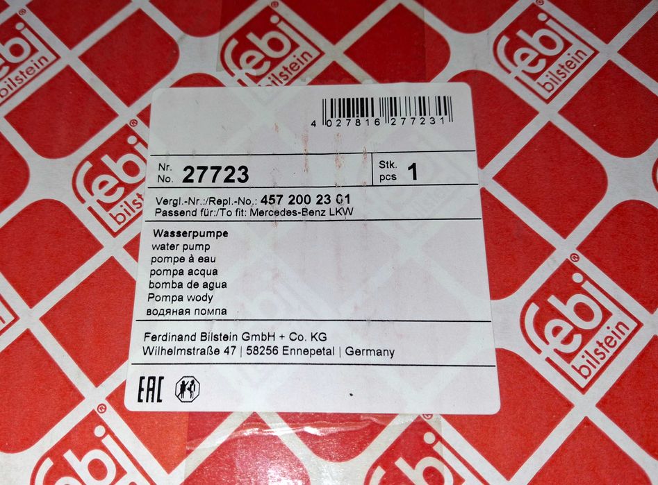 Помпа Mercedes Febi 27723