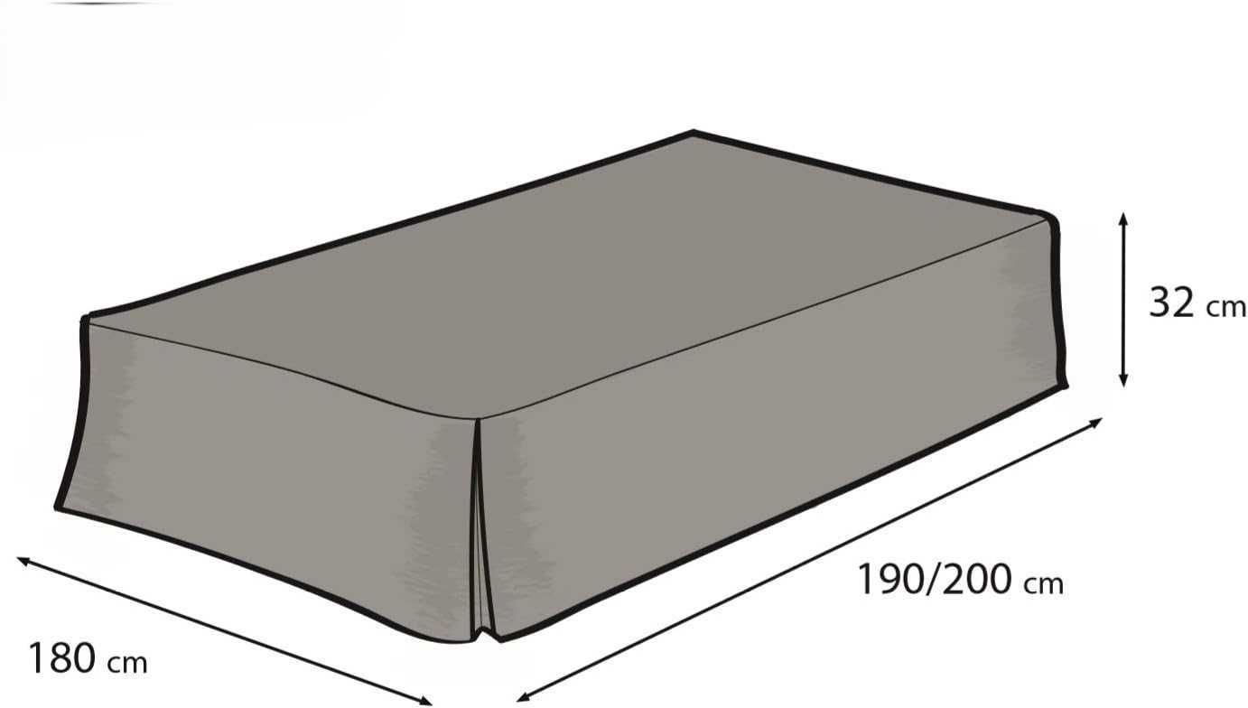 EasyCosy Spódnica pokrowiec na łóżko Atenea 180x190/200 cm biały