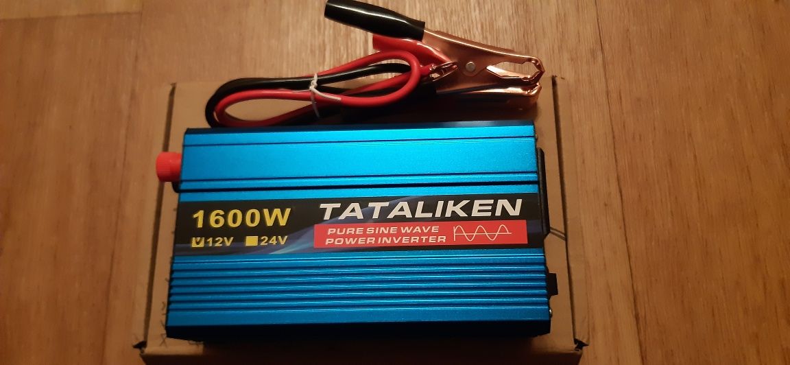 Инвертор 12в 220в 1600w чистый сисус Tataliken