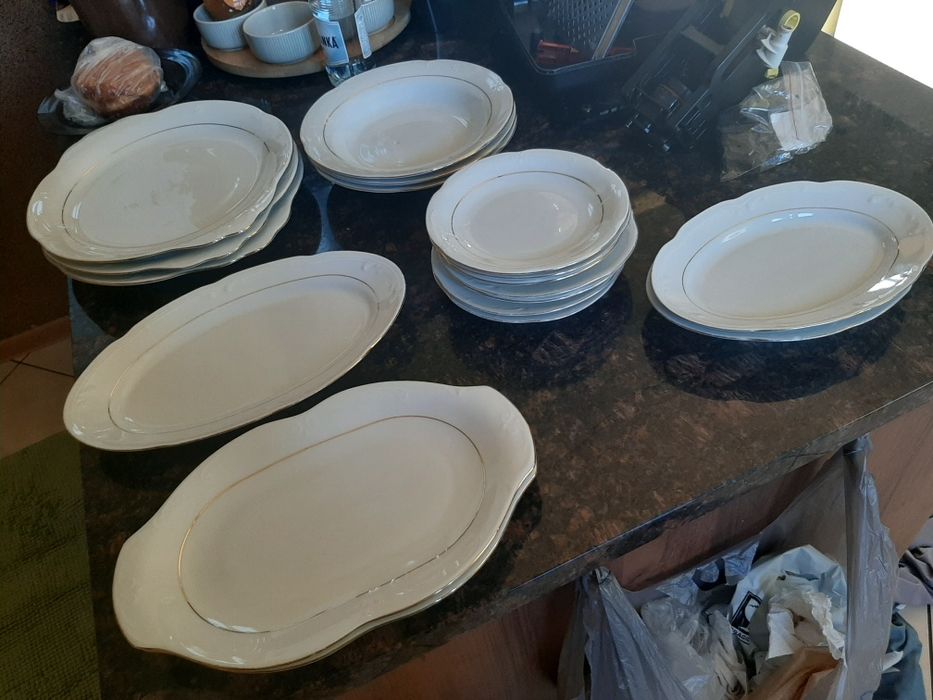 Naczynia sztućce zastawa szklanki patery Włocławek Chodzież