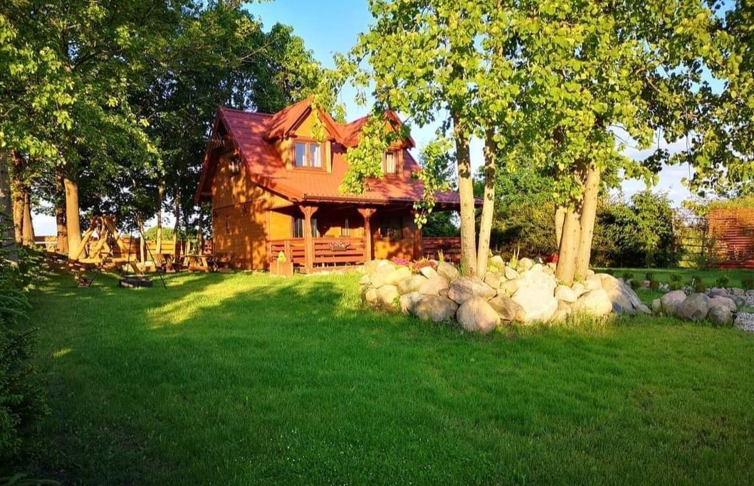 *Domek Całoroczny z Balią i Sauną Mazury Ukta*