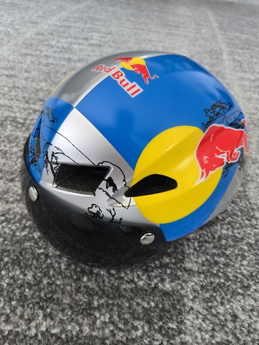 Kask Czasowy Unikatowy Roz M/L 57-62cm Rowerowy Red Bull Triathlonowy