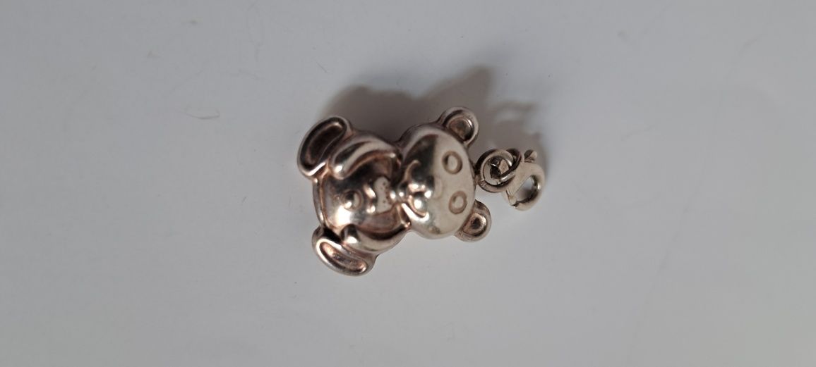 Zawieszka charms miś srebro 925