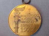 Medal 1 Białostocka Olimpiada młodzieży szkolnej 1972  bardzo rzadki.