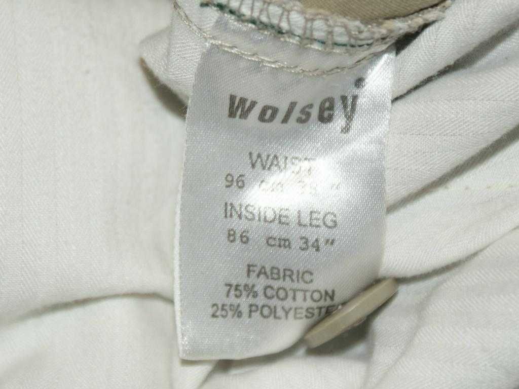 Wosley khaki beż spodnie proste safari męskie casual lekkie W38 L34 XL