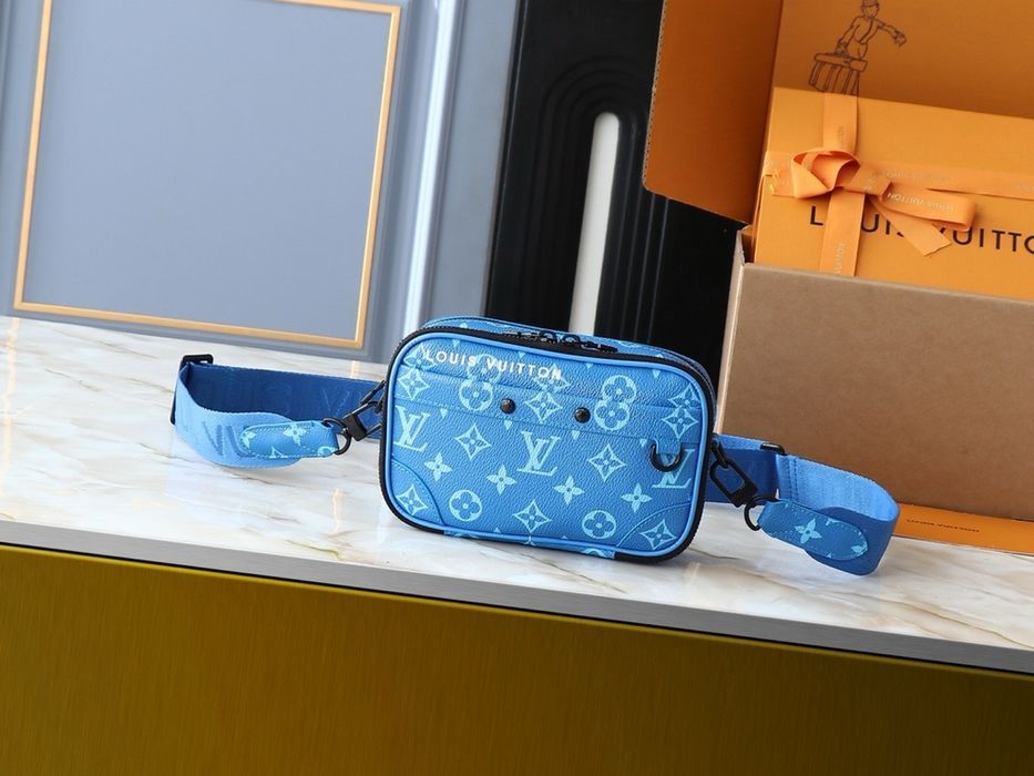 LOUIS VUITTON NOE ALPHA  сумка мужская унисекс черная белая синяя