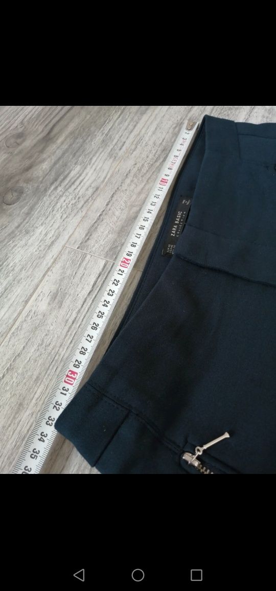 Granatowe spodnie Zara r. XS