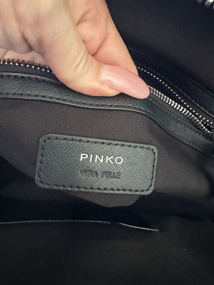 Pinko skórzana torebka