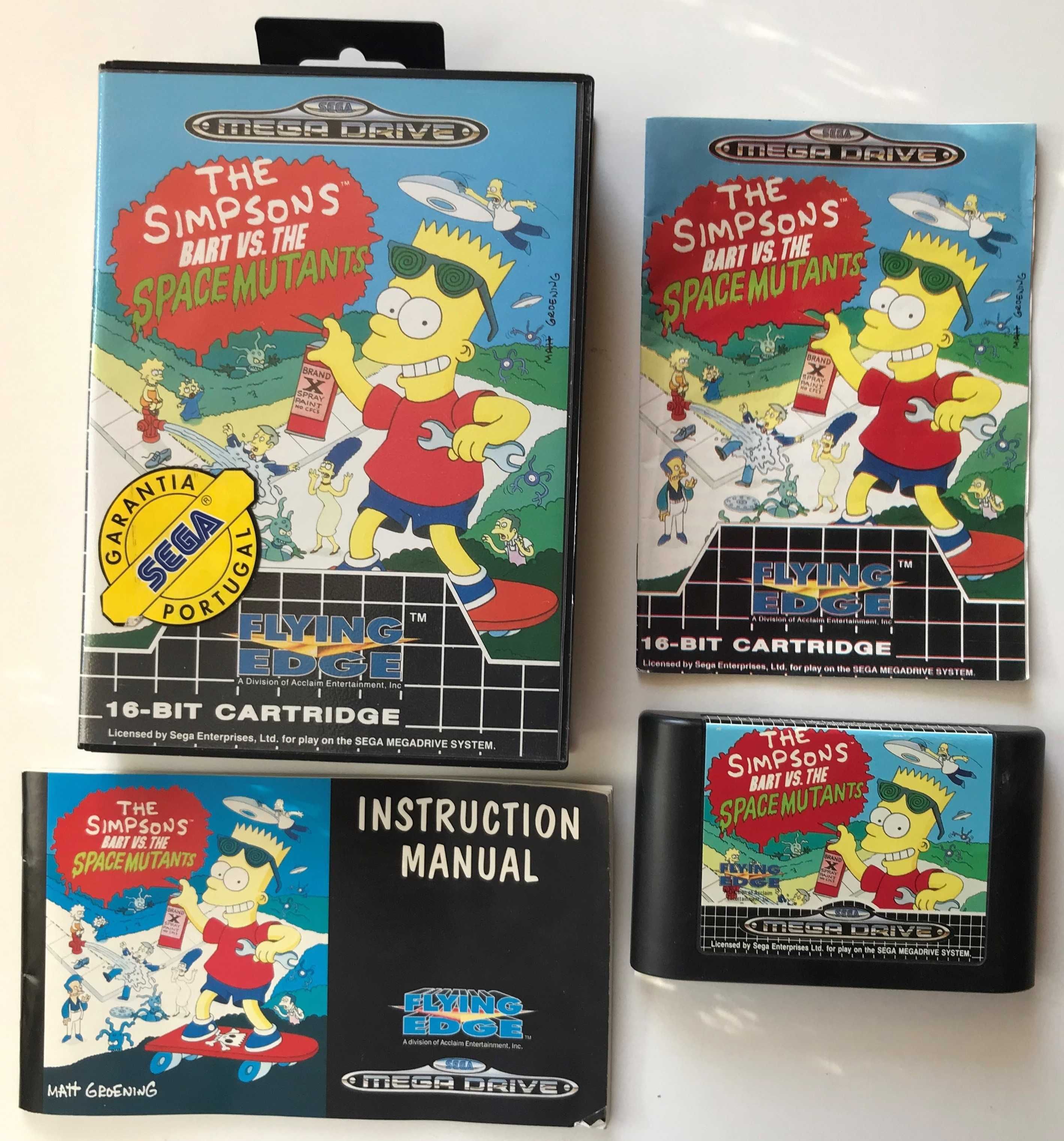 Jogo SEGA MEGADRIVE The Simpsons: Bart Vs Space Mutants Original /1992