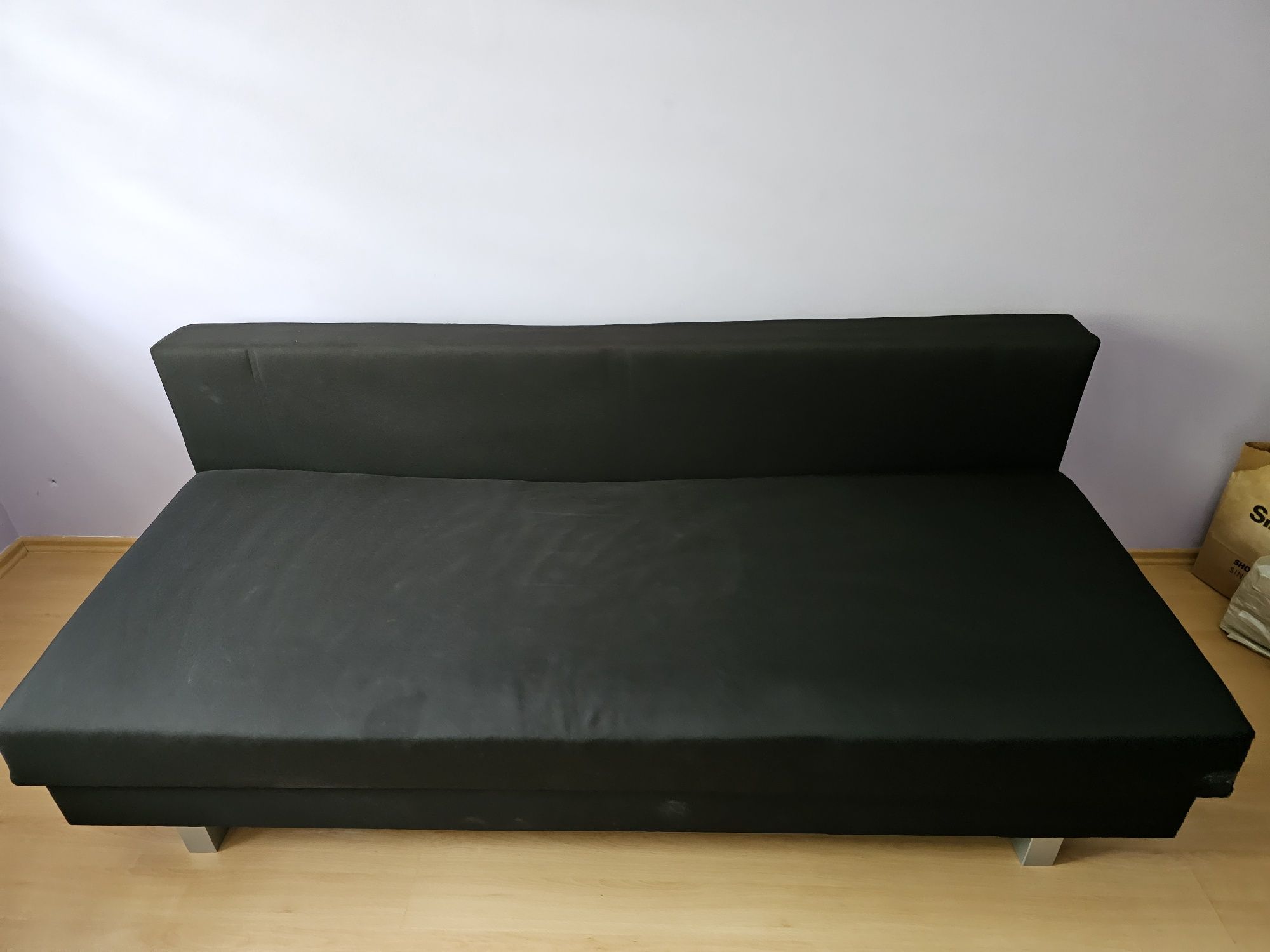 Sofa rozkładana czarna
