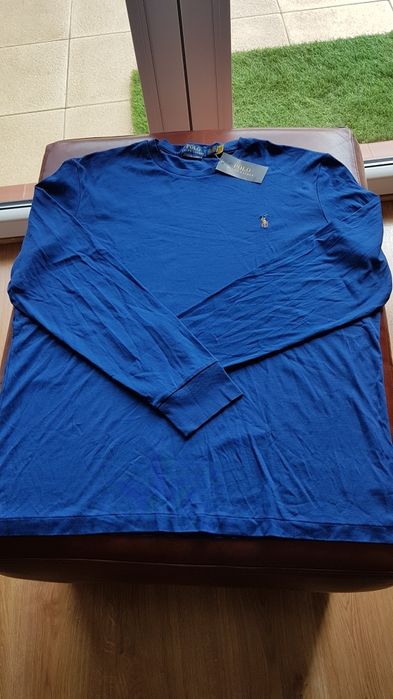 Polo Ralph Lauren lekko uszkodzony long sleeve, custom slim fit, XXL