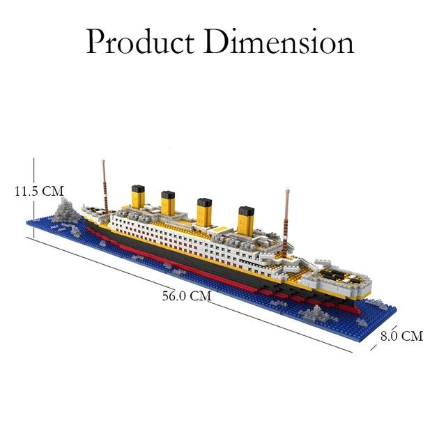 Конструктор модель Титаника 1860 деталей