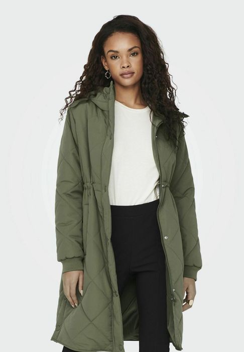 Płaszcz przejściowy pikowany zielony JDY M