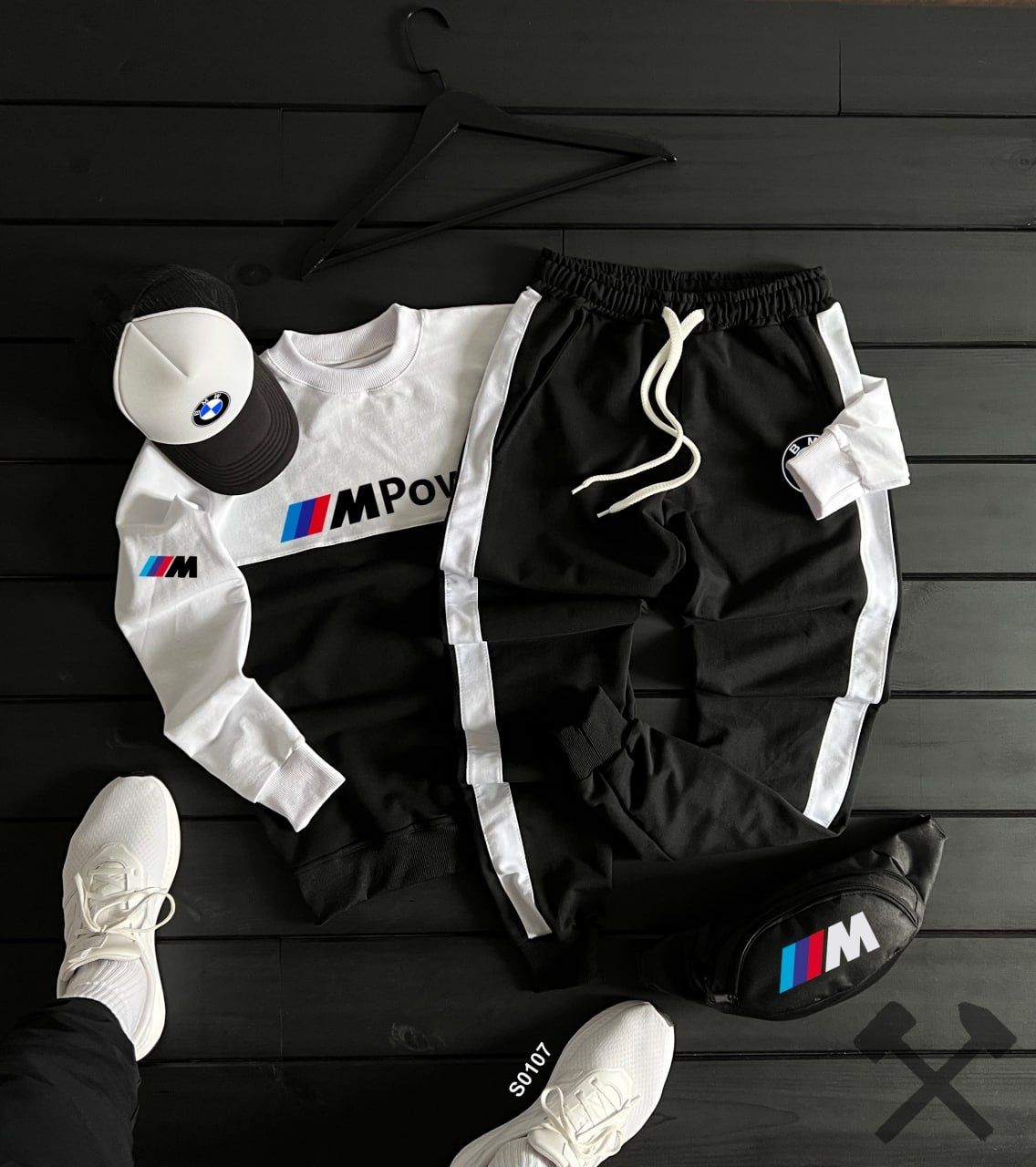 Спортивний костюм чоловічий BMW, світшот+штани,худи,Motorsport,весна,л