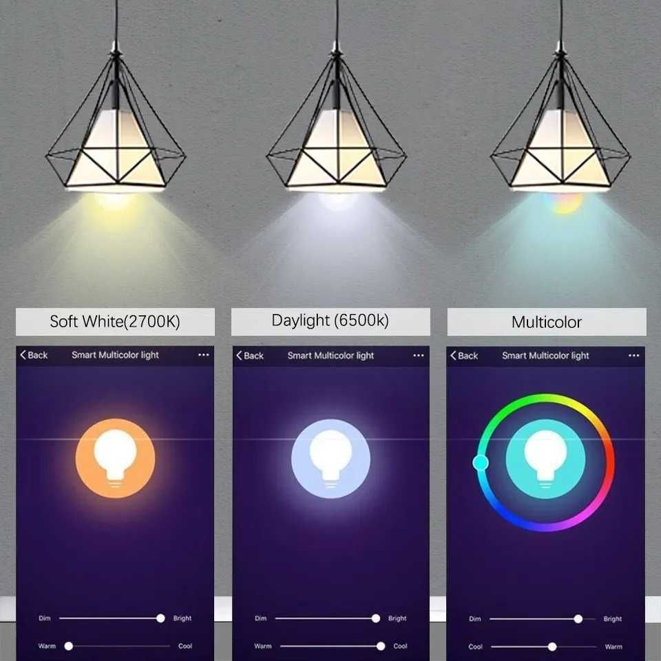 Żarówka Tuya Smart LED 15W WiFi RGBCW smart dom .
